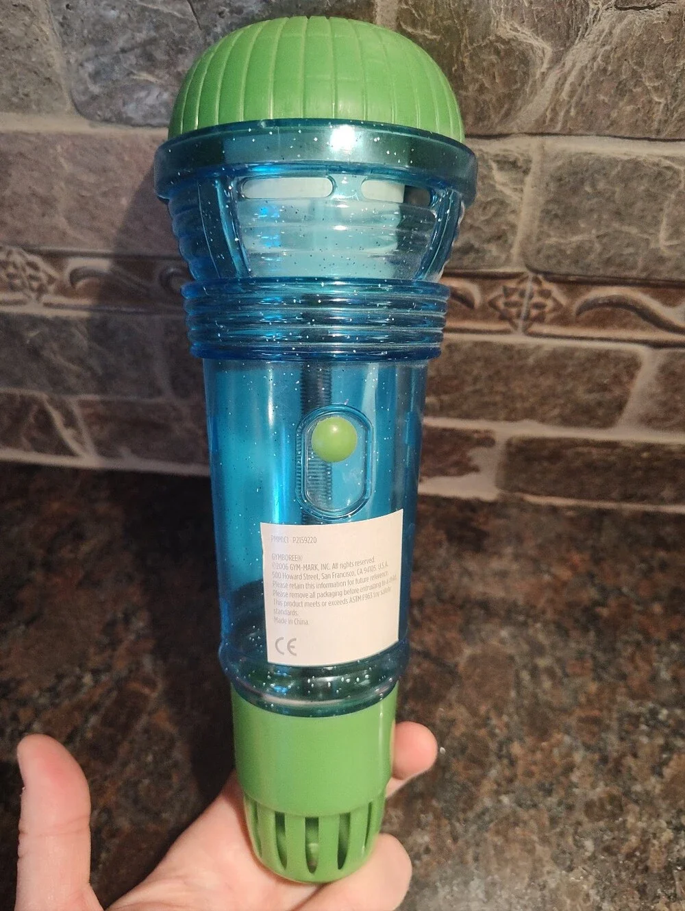 Gymboree Echo Microphone Toy, Green And Blue Glitter